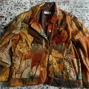 Coldwater Creek Multicolor Patchwork Jacket